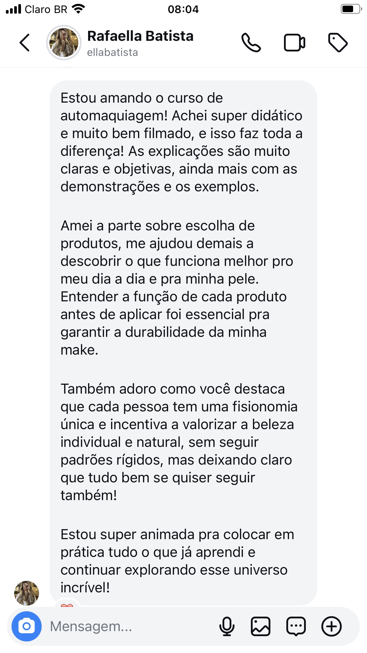 Depoimento Rafaella Batista