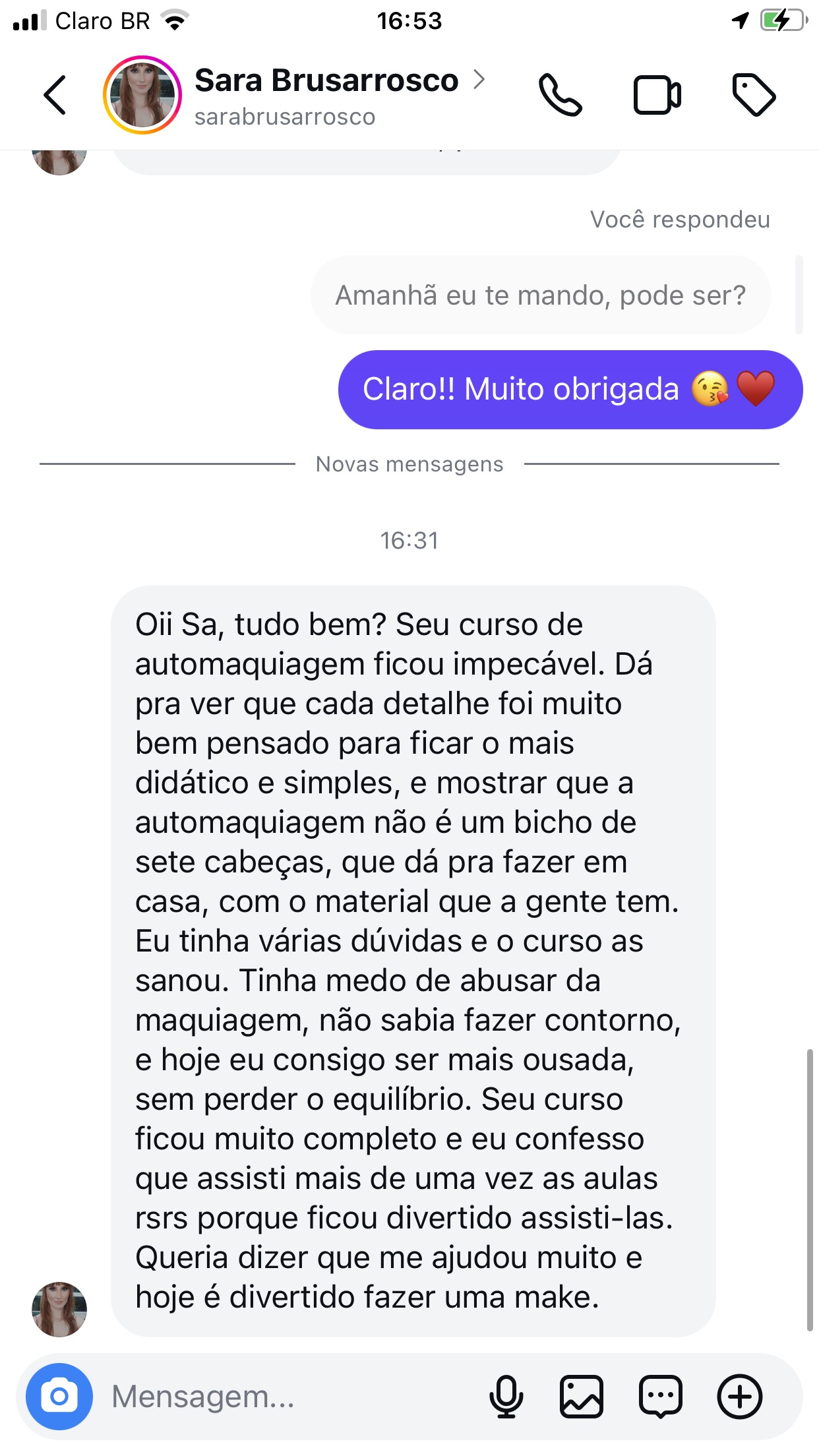 Depoimento Thaiane P Garcia